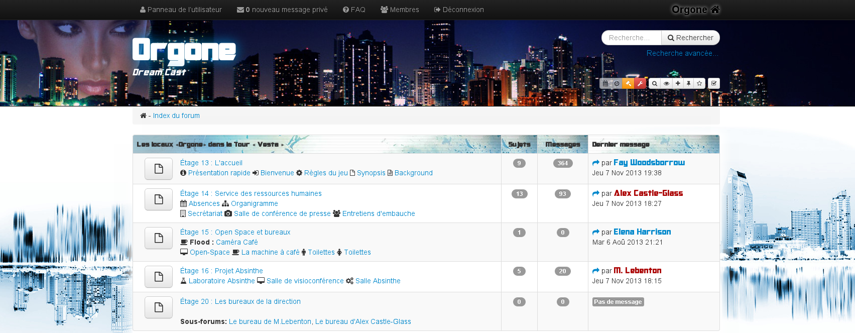 Capture d'écran présentant une personnalisation de phpbbBoostrap